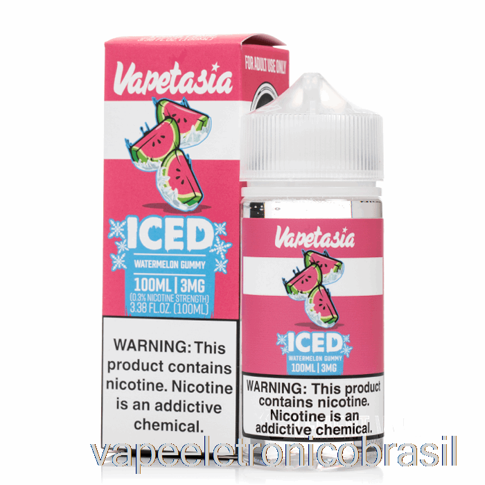 Vape Recarregável Goma De Melancia Gelada - Vapetasia - 100ml 3mg